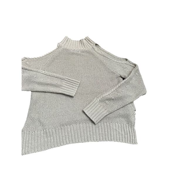 Miou Muse Cream Sweater Cold Shoulder Size Small - Picture 2 of 9